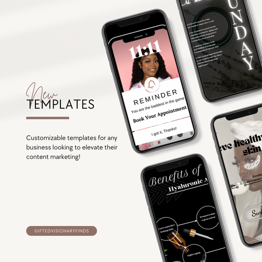 Instagram Templates, editable templates for businesses, digital content for content creators